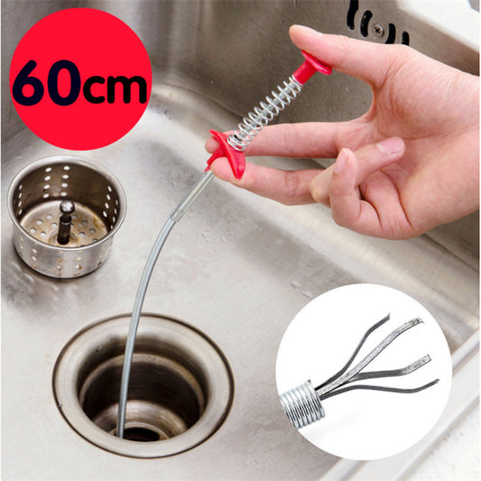 Efficient Drain Cleaning 60CM Sewer Dredger Spring Pipe Dredging Tool Essential Household Kitchen Gadget for Unclogging Drains