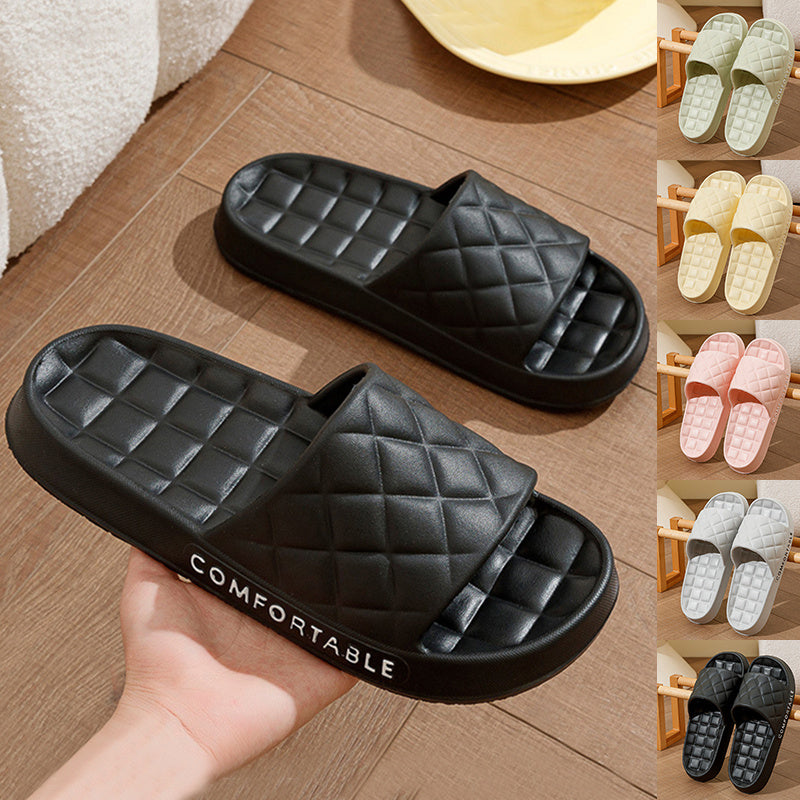 Plaid Comfort Silent Soft Sole Home Slippers for Men and Women Perfect for Summer Baths