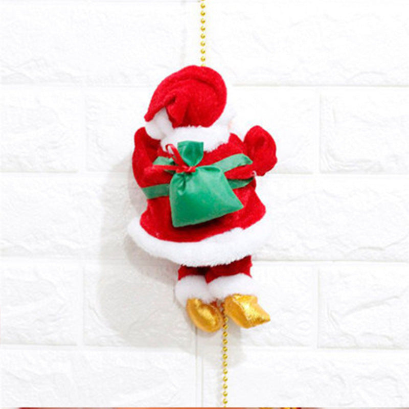 Experience the Magic Electric Santa Claus Climbing Red Ladder Doll Toy A Whimsical Addition to Your Holiday Decor