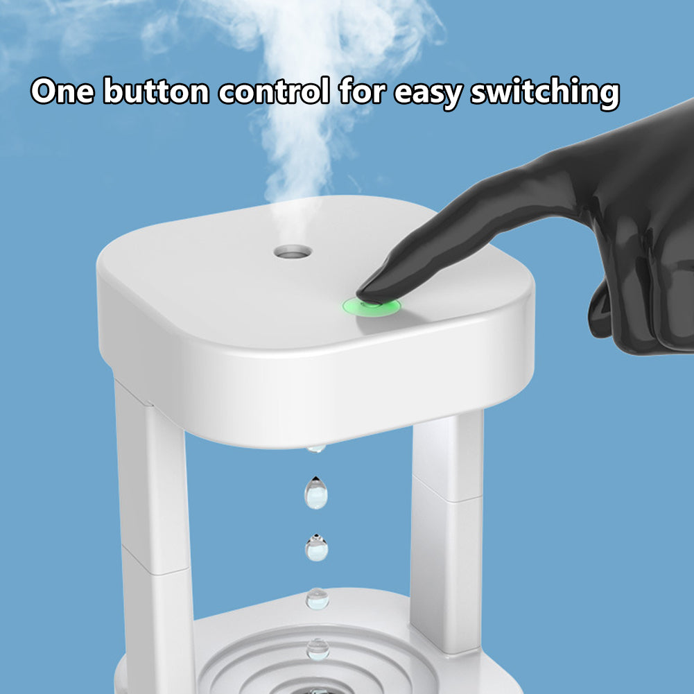 Creative Anti-gravity Water Drop Humidifier with 580ML Tank