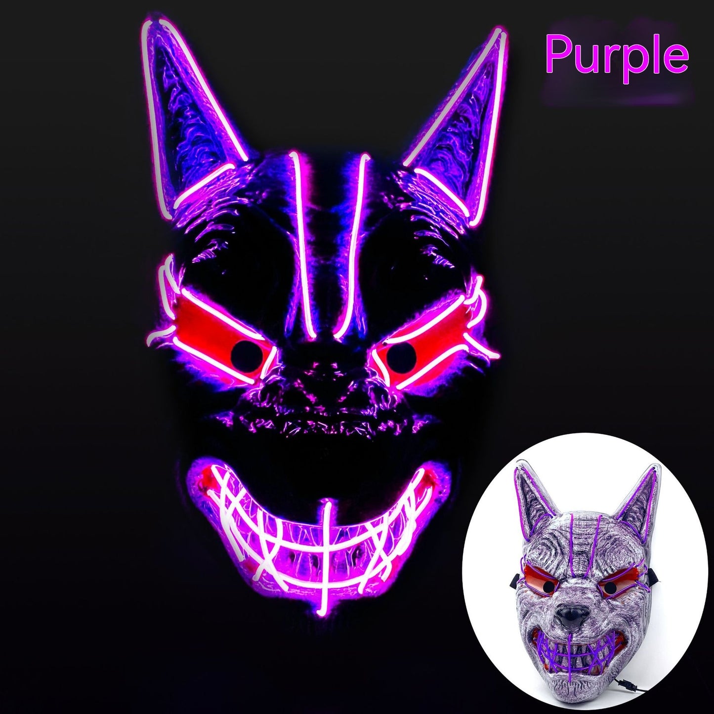 LED Halloween Mask for Costume Cosplay with App