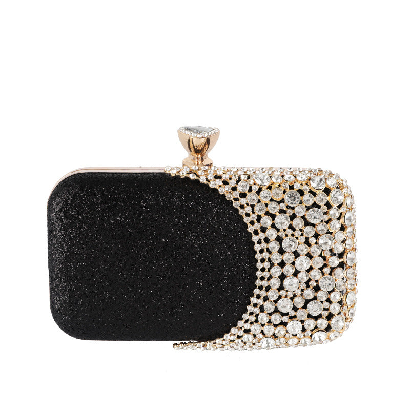 Diamond Radiance Ladies Evening Bag with Inlaid Diamonds