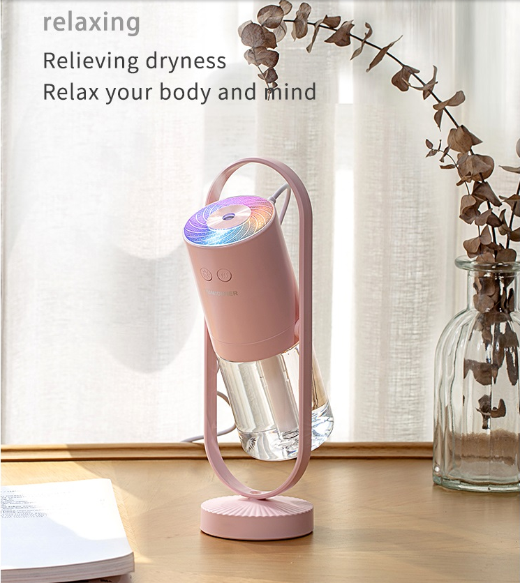 USB Air Humidifier with Projection Night Lights: Home and Office Air Purifier