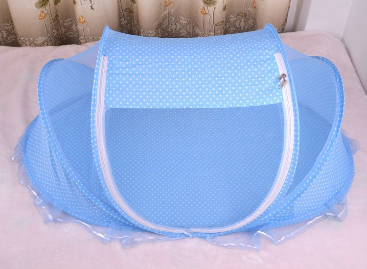 Portable Comfort Foldable Baby Bed Net with Pillow 2 Piece Set for Peaceful Sleep