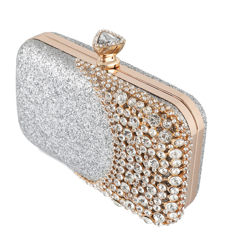 Diamond Radiance Ladies Evening Bag with Inlaid Diamonds