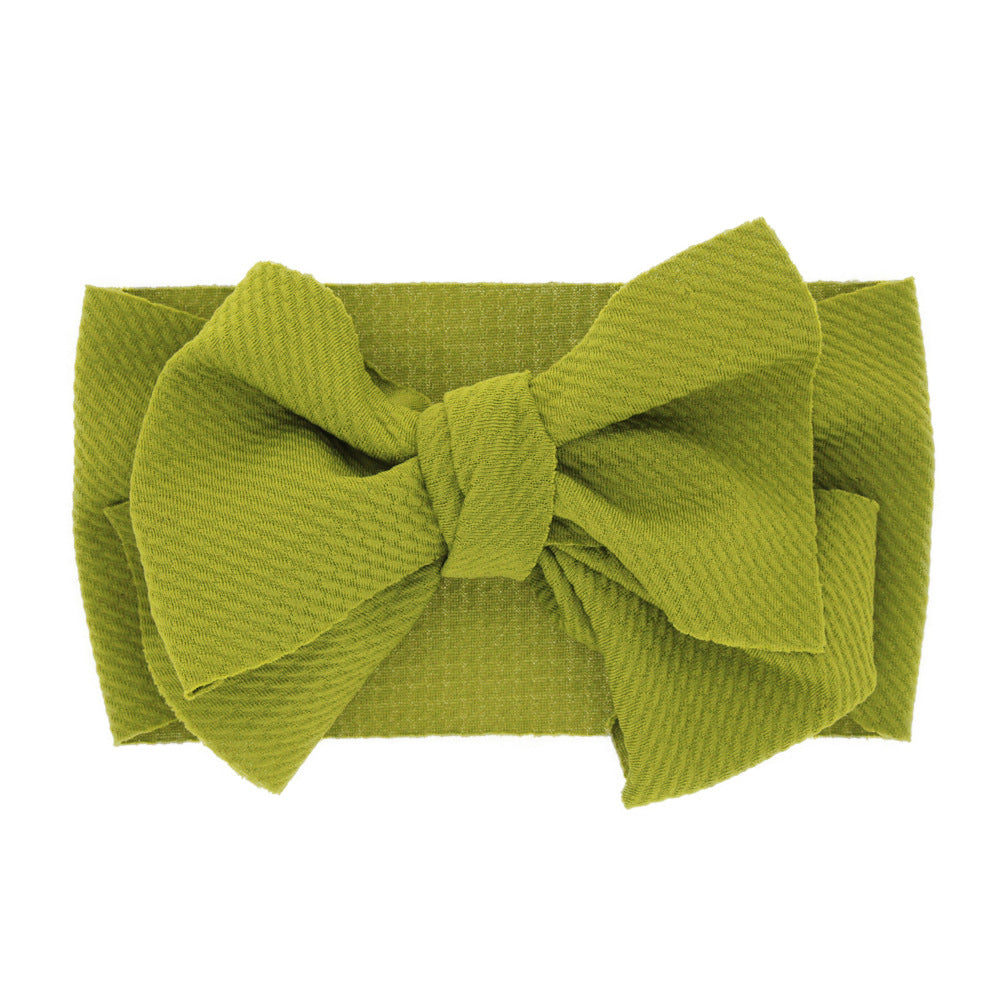 Adorable Elegance Newborn Baby Solid Colored Bow Headband for Timeless Cuteness