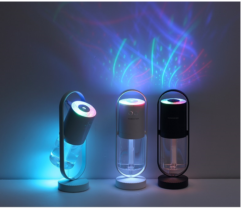 USB Air Humidifier with Projection Night Lights: Home and Office Air Purifier