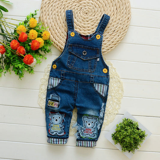 Stylish Versatility Kids Strap Jeans for Boys and Girls Perfect for Trendsetting Looks