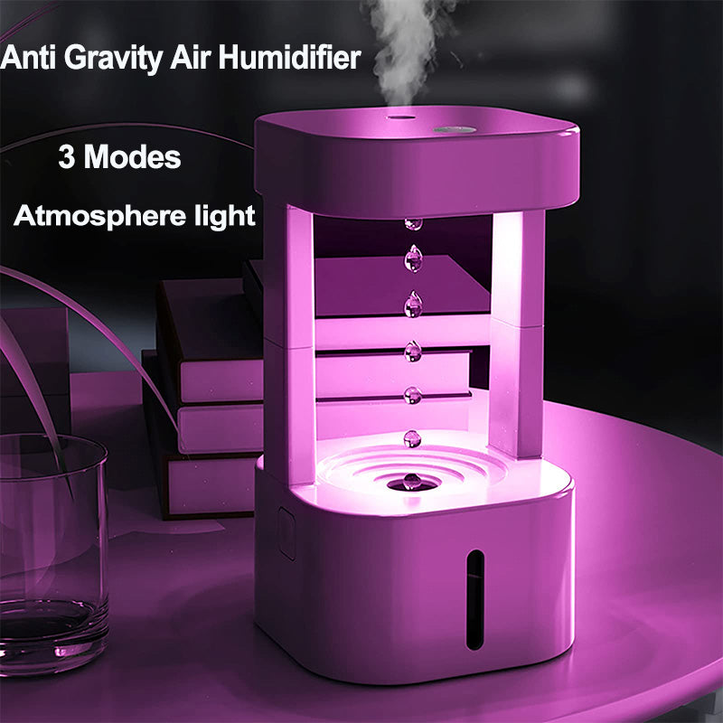 Creative Anti-gravity Water Drop Humidifier with 580ML Tank