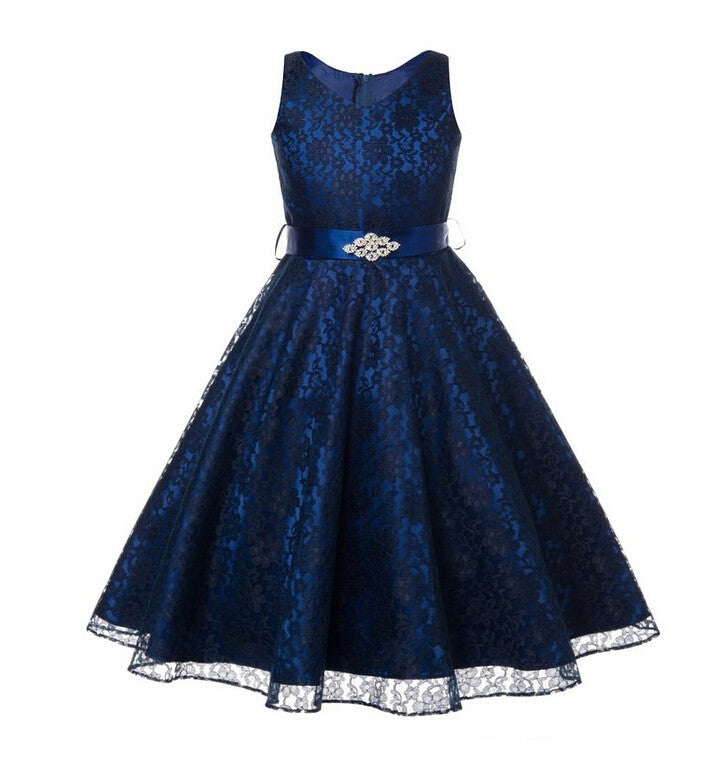 Whimsical Elegance Kids Girls Lace Dress a Charming Costume for Young Fashionistas