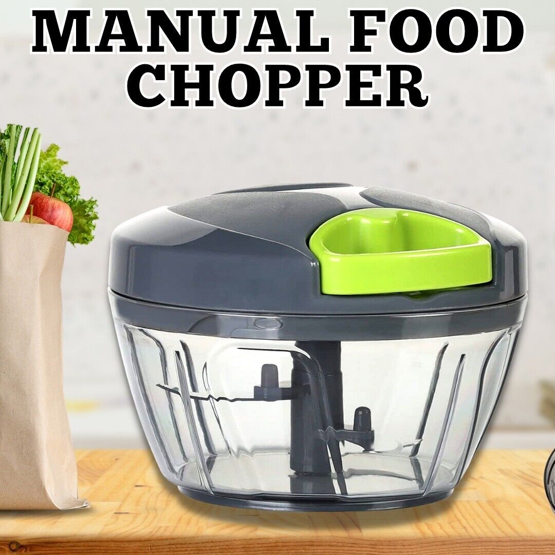 Manual Food Chopper and Vegetable Cutter: Versatile Kitchen Tool for Fruits, Nuts, and More