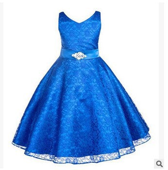 Whimsical Elegance Kids Girls Lace Dress a Charming Costume for Young Fashionistas