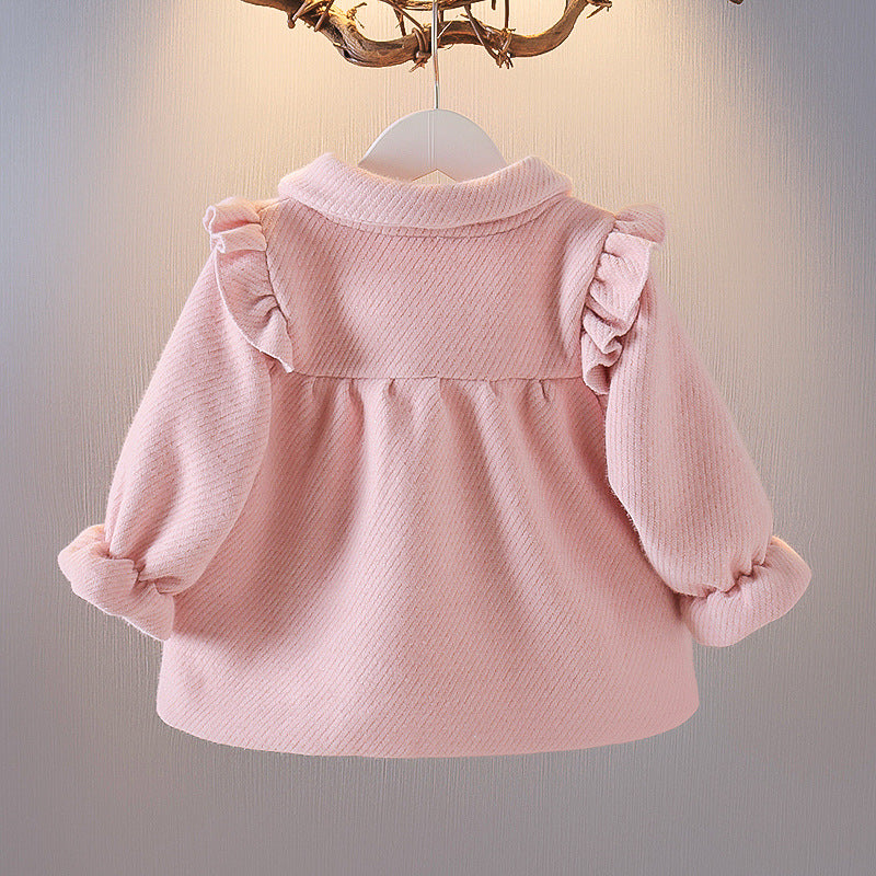 Cuddly Elegance Baby Adorable Plus Velvet Coat for Cozy Winter Warmth and Irresistible Cuteness