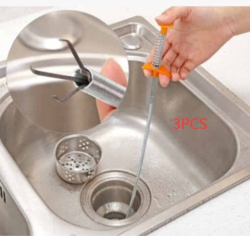 Efficient Drain Cleaning 60CM Sewer Dredger Spring Pipe Dredging Tool Essential Household Kitchen Gadget for Unclogging Drains