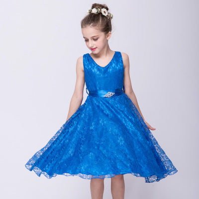 Whimsical Elegance Kids Girls Lace Dress a Charming Costume for Young Fashionistas