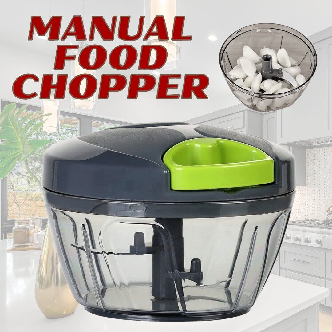 Manual Food Chopper and Vegetable Cutter: Versatile Kitchen Tool for Fruits, Nuts, and More