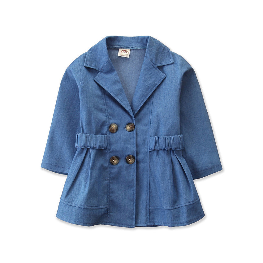 Cute and Cozy Ins Children Bunny Ears Trench Coat for Stylish Little Ones