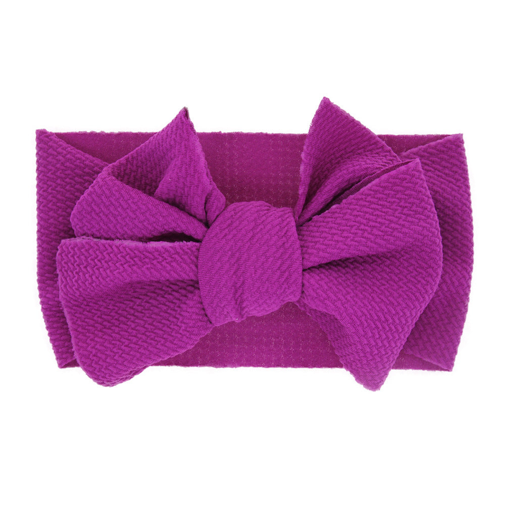 Adorable Elegance Newborn Baby Solid Colored Bow Headband for Timeless Cuteness