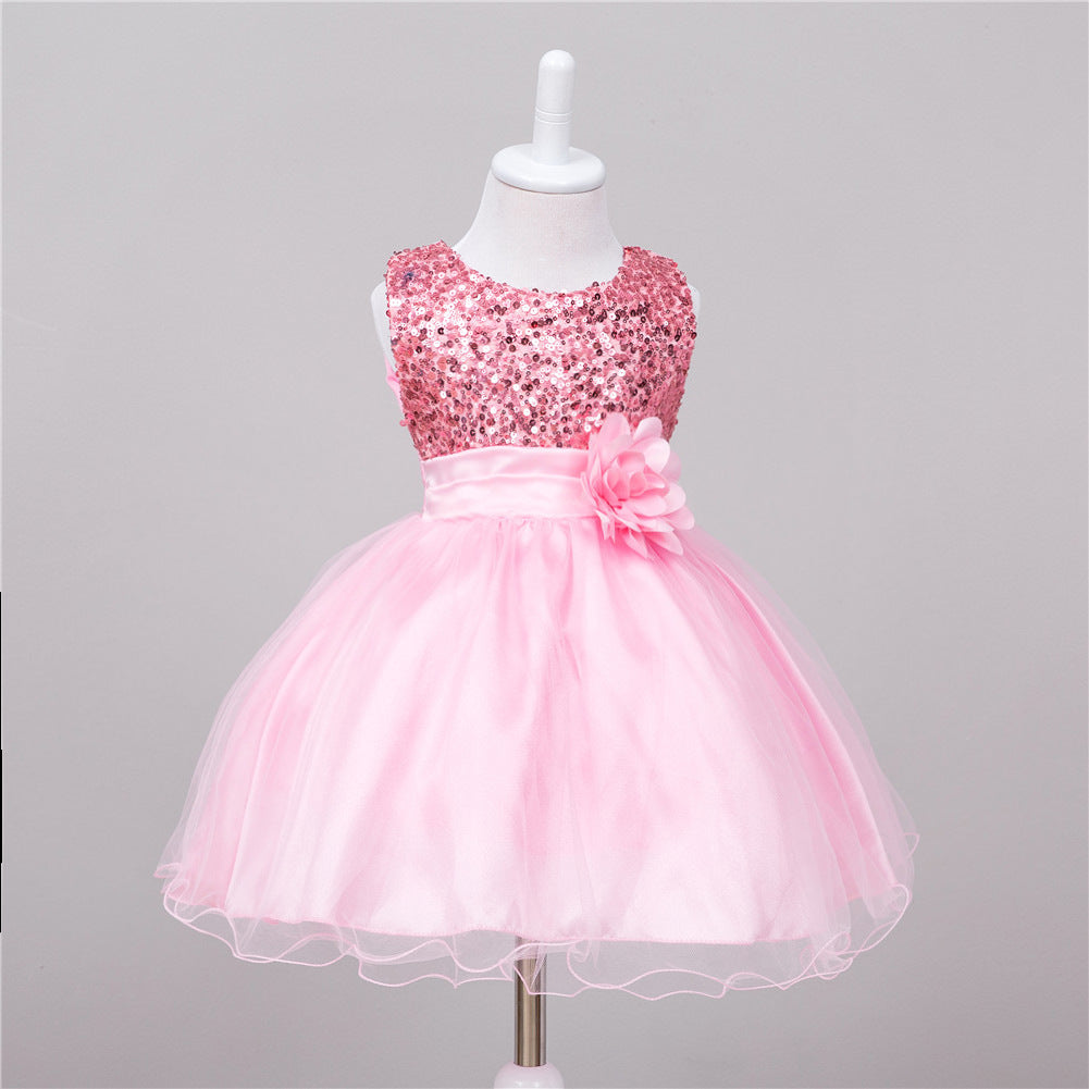 Enchanting Moments Await Dress Your Little Princess in the Sparkling Splendor of Our Baby Sequin Dress Designed to Radiate Charm and Grace as a Flower Girl in Any Fairytale Wedding