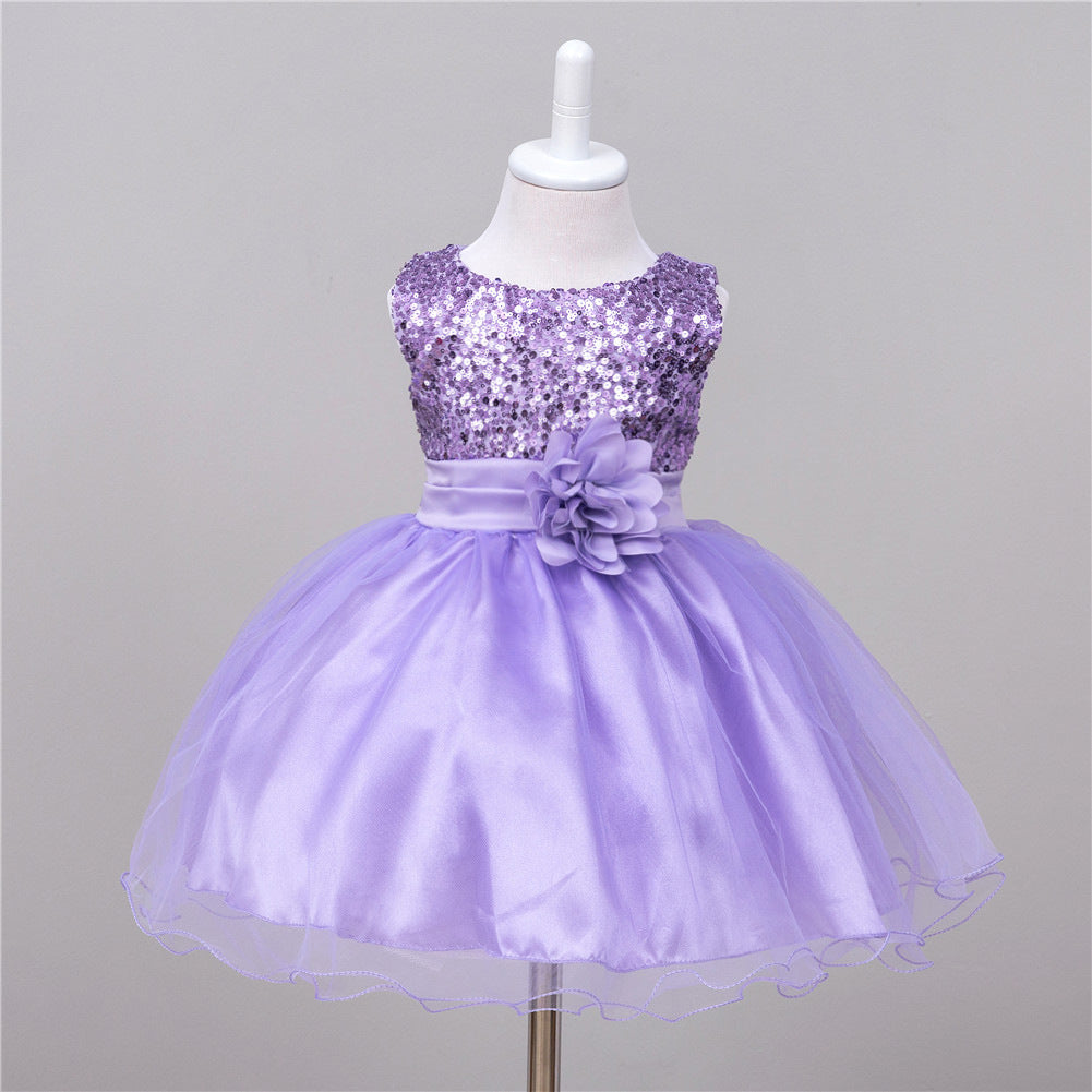 Enchanting Moments Await Dress Your Little Princess in the Sparkling Splendor of Our Baby Sequin Dress Designed to Radiate Charm and Grace as a Flower Girl in Any Fairytale Wedding