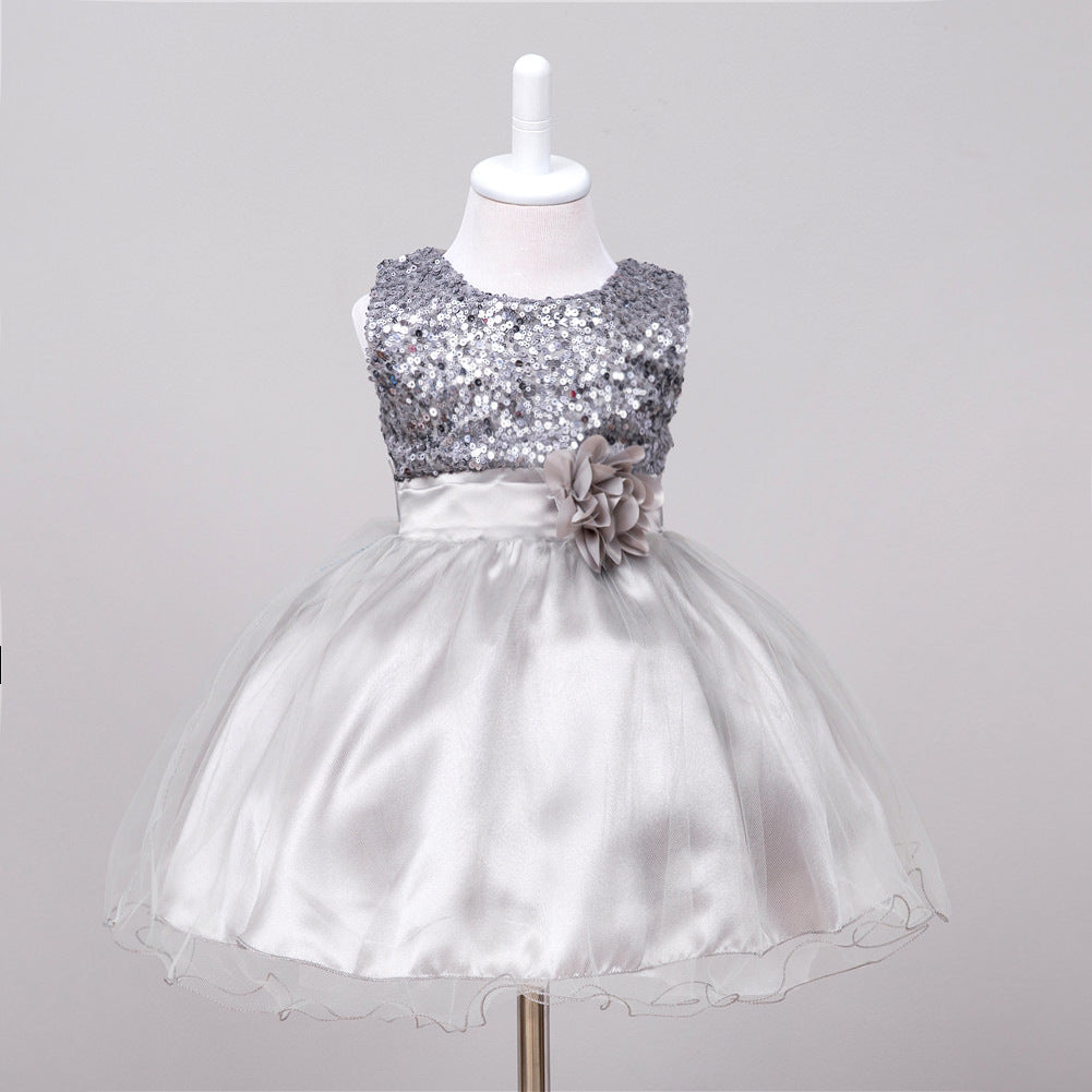 Enchanting Moments Await Dress Your Little Princess in the Sparkling Splendor of Our Baby Sequin Dress Designed to Radiate Charm and Grace as a Flower Girl in Any Fairytale Wedding