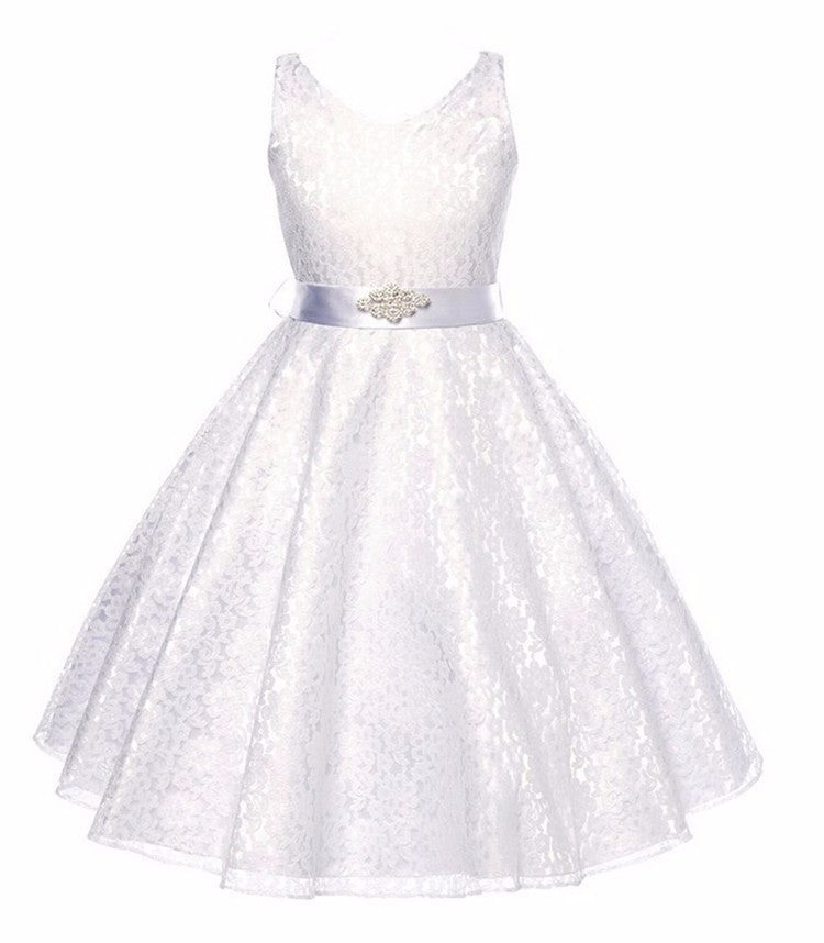 Whimsical Elegance Kids Girls Lace Dress a Charming Costume for Young Fashionistas