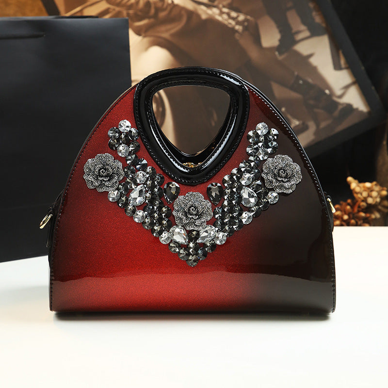 Ladies leather shoulder handbag