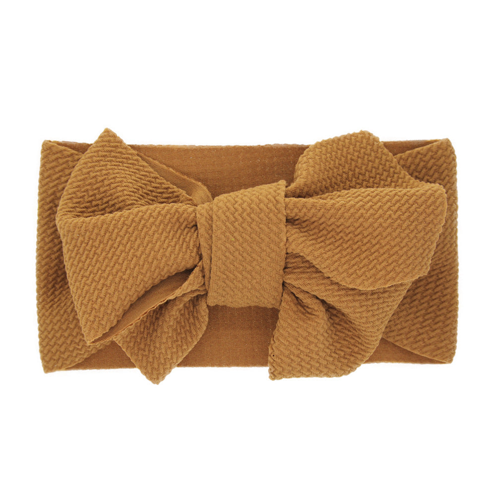 Adorable Elegance Newborn Baby Solid Colored Bow Headband for Timeless Cuteness