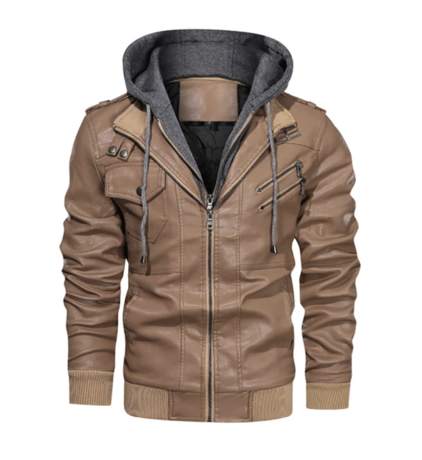 Men's Slim Fit Motorcycle Leather Jacket: Winter Streetwear