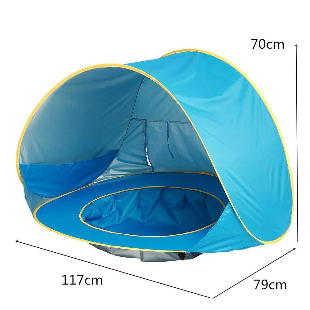 Ultimate Outdoor Fun Baby Beach Tent with Easy Fold Up Design Waterproof Sun Awning and UV Protection for Kids Safe and Enjoyable Camping Adventures