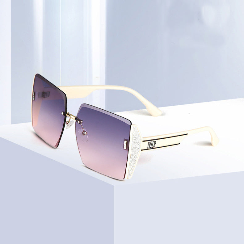 Effortless Elegance Square Rimless Cut Edge Fashion Sunglasses Your Summer Style Essential