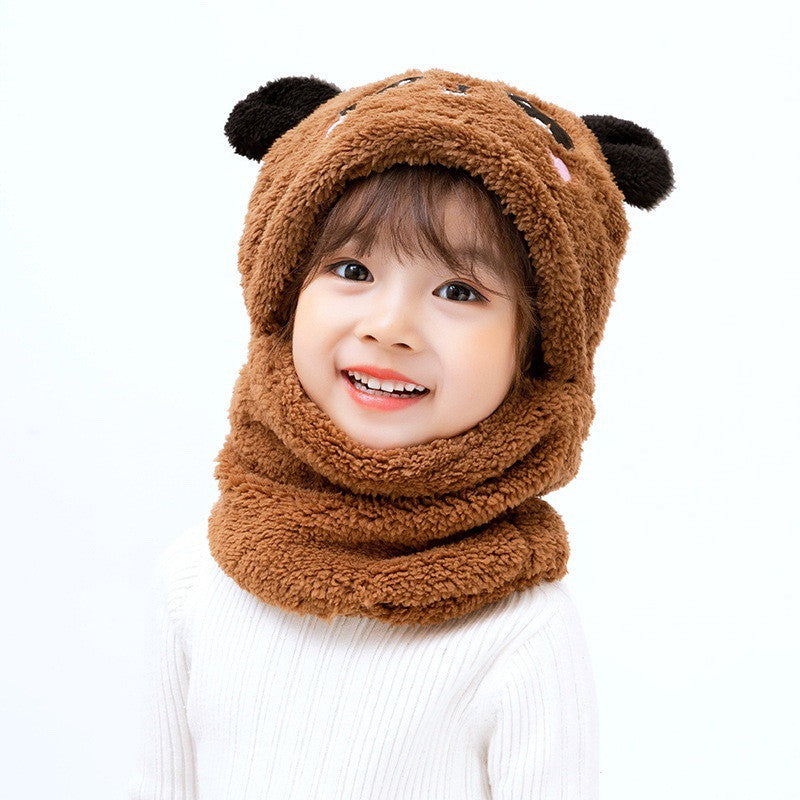 Adorable Winter Essentials Panda Head Hat with Ear Protection Perfect One Piece Baby Hat for Boys and Girls