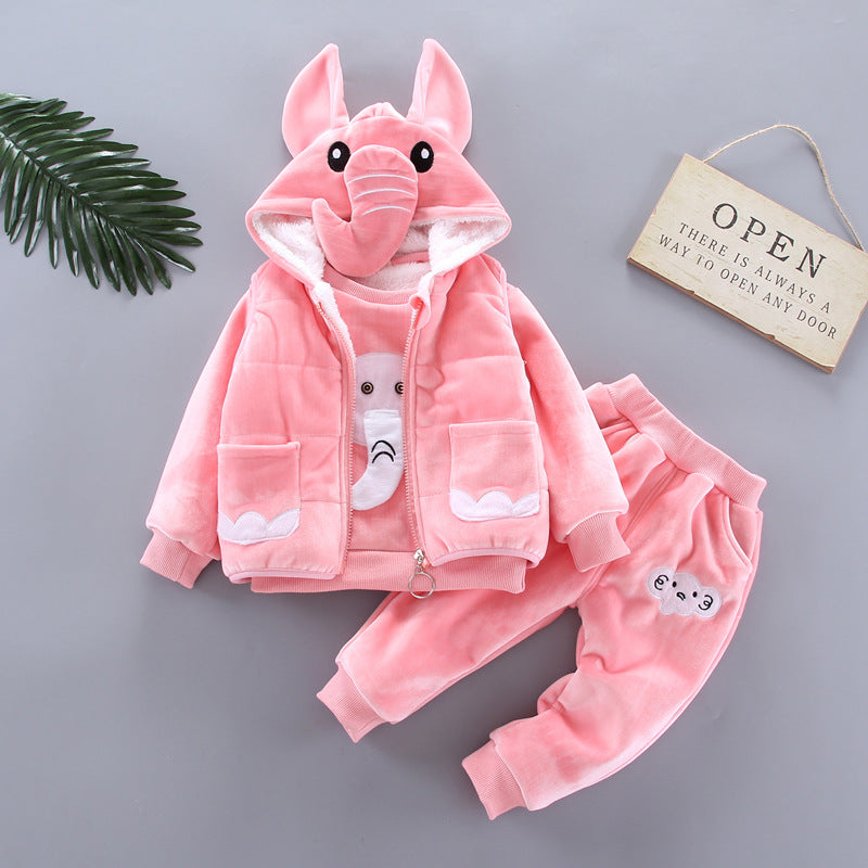 Cozy Elegance Double Faced Fleece Girls Suit for All Day Comfort