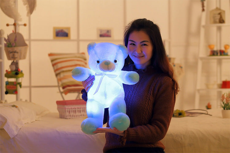 Magical LED Teddy Bear Colorful Glowing Stuffed Animal Pillow A Perfect Christmas Gift for Kids