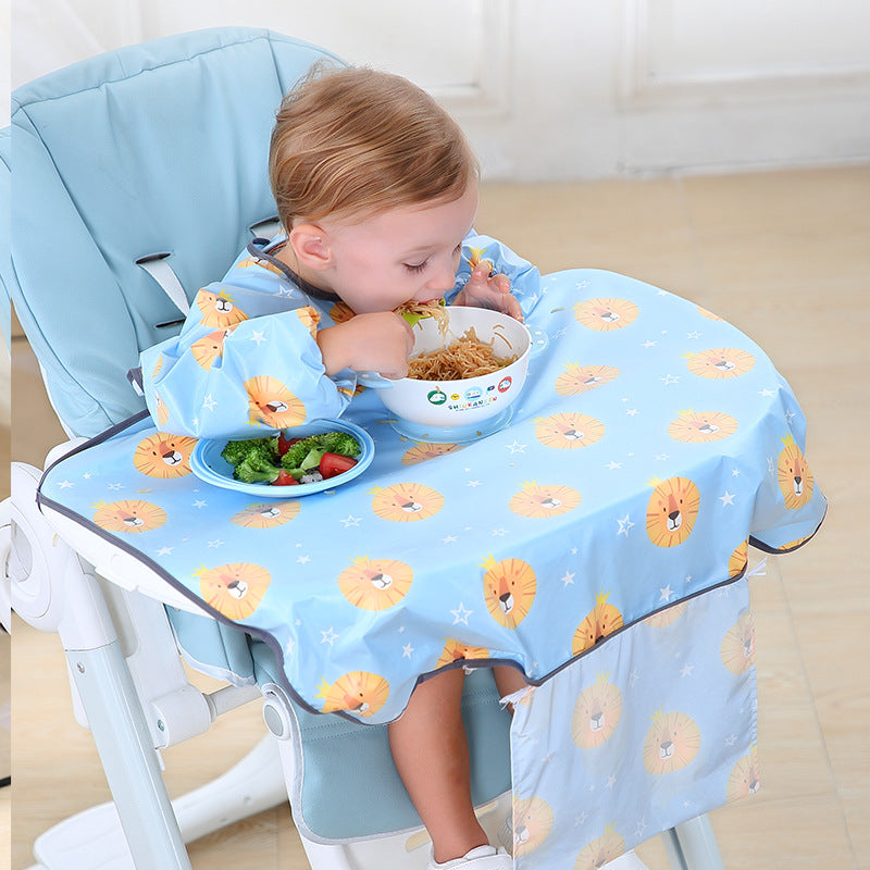 Stay Mess Free with Children Long Sleeved Apron Dining Chair Bib Overalls