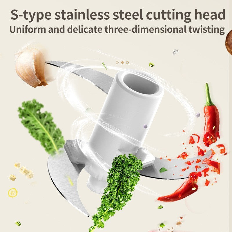 Effortless Garlic Preparation Electric Garlic Press with Adjustable Speed for Convenient Household Use