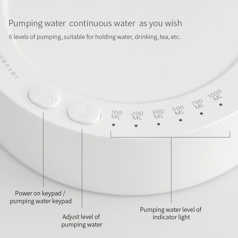 Smart Desktop Water Bottle Dispenser with Night Lights - USB-C Charging