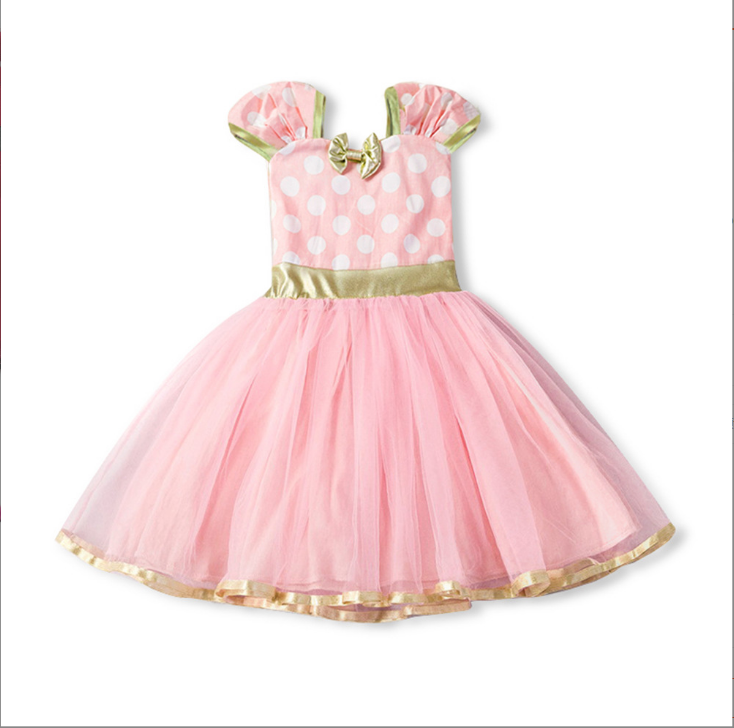 Polka Dot Charm Sleeveless Vest with Bow Princess Dress for Your Little Fashionista