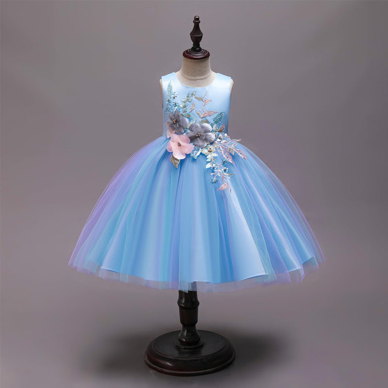 Whimsical Wonder Little Girl Princess Skirt Puffy Gauze Dress for Magical Moments