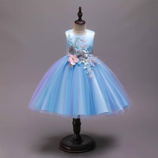 Whimsical Wonder Little Girl Princess Skirt Puffy Gauze Dress for Magical Moments