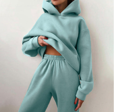 Women's Casual Outfits Hooded Sweater Two-piece Suit Clothes Hoodie Tracksuit