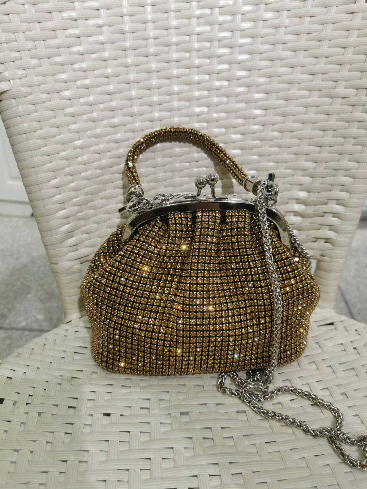 Exquisite Rhinestone Full Diamond Encrusted Handbag Glamour and Luxury Combined