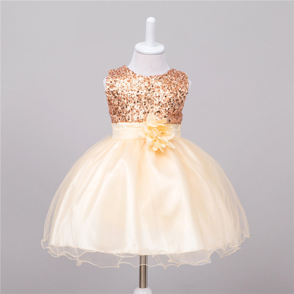 Enchanting Moments Await Dress Your Little Princess in the Sparkling Splendor of Our Baby Sequin Dress Designed to Radiate Charm and Grace as a Flower Girl in Any Fairytale Wedding