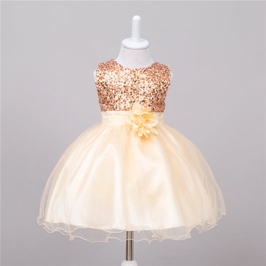 Enchanting Moments Await Dress Your Little Princess in the Sparkling Splendor of Our Baby Sequin Dress Designed to Radiate Charm and Grace as a Flower Girl in Any Fairytale Wedding