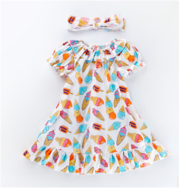 Charming Prints Girls Stylish and Playful Print Dress for Everyday Delight