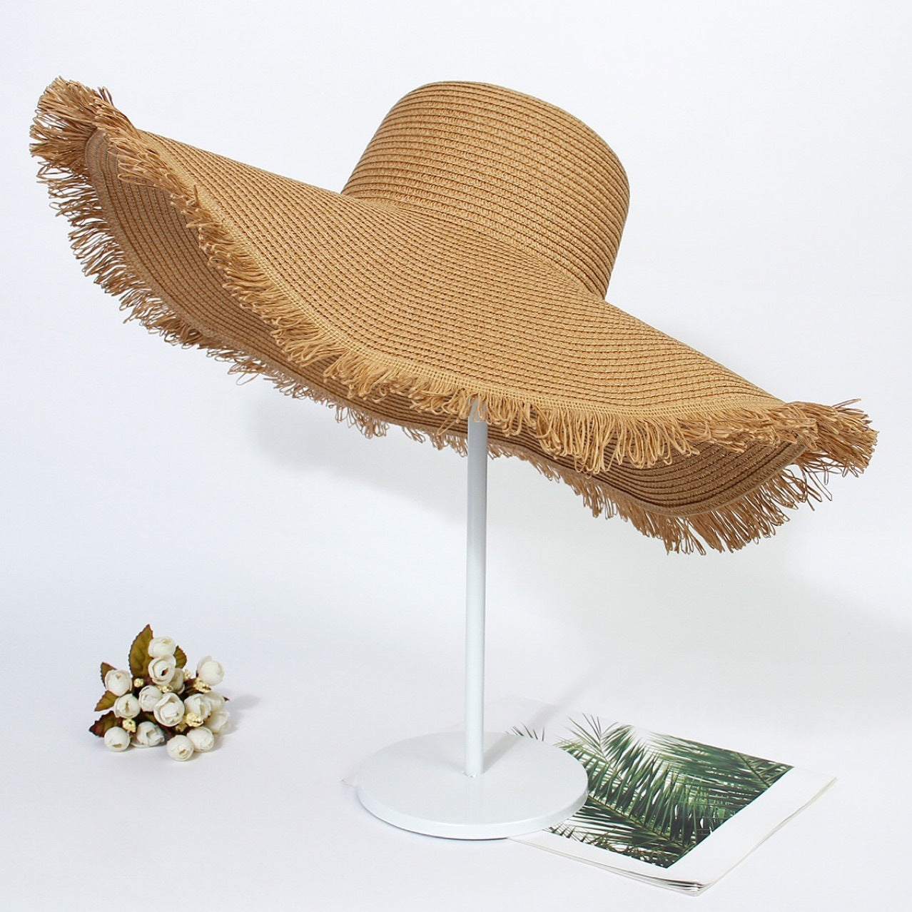 Ultimate Sun Protection Big Brim Beach Sun Hat for Women Crafted with Woven Brim Straw for Stylish Summer Days