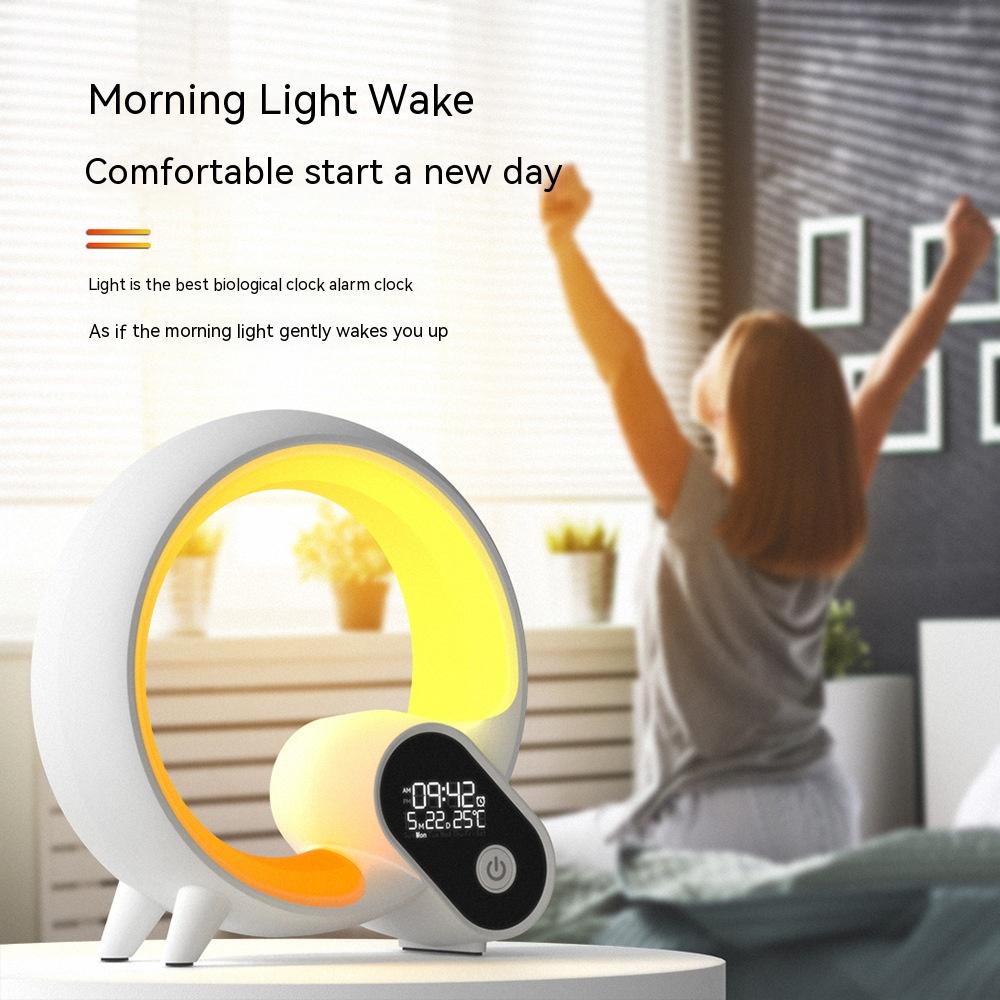 Creative Alarm Clock with Bluetooth Audio and Sunrise Wake-up