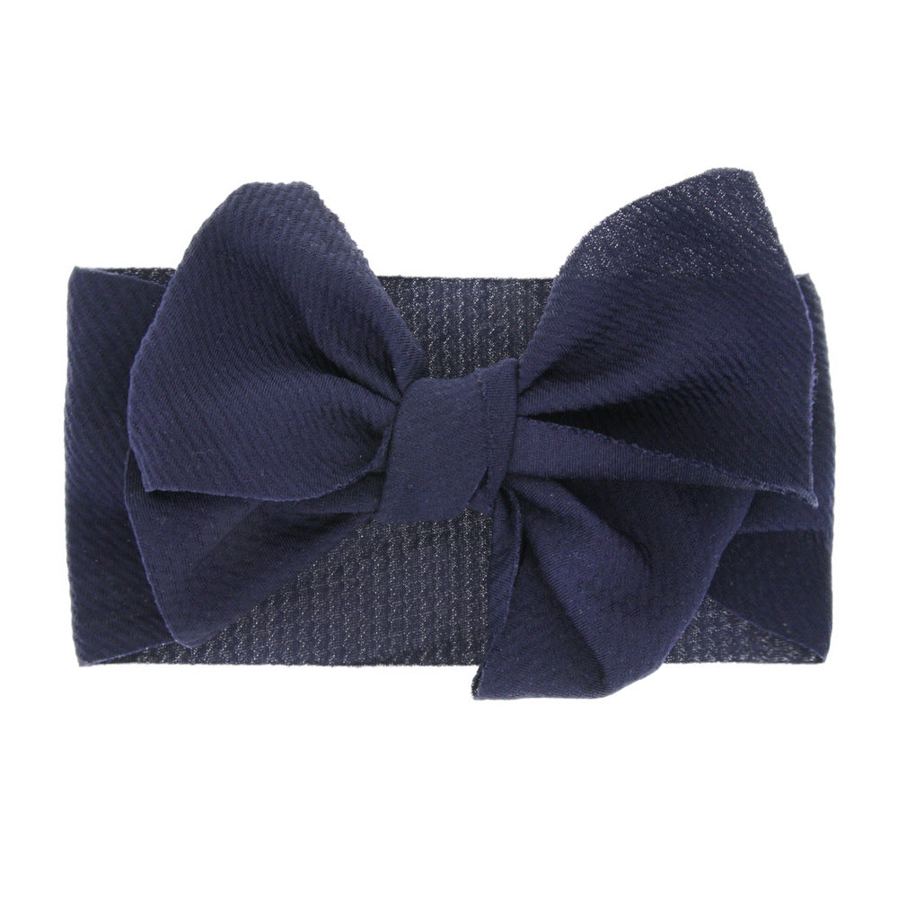 Adorable Elegance Newborn Baby Solid Colored Bow Headband for Timeless Cuteness