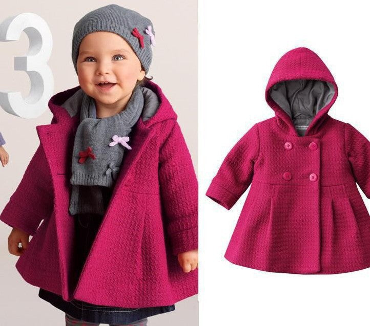 Cozy Chic Kiethleen Winter Coat Korean Style Warm Hooded Jacket in 3 Fashionable Colors for Little Girls