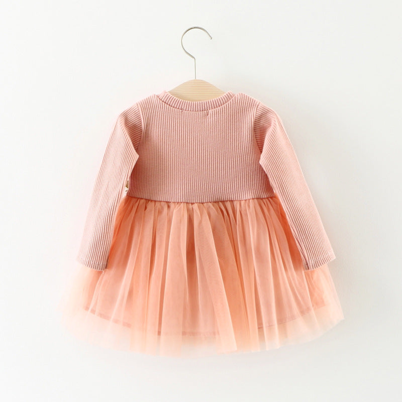 Exquisite Elegance A031 Fall Collection Princess Dress with Waist Flowers  Irresistible Baby Skirt for the Season